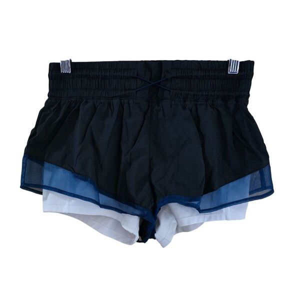 FP Movement Black  Blue Layered Running Shorts athletic workout going to the gym - Picture 2 of 8